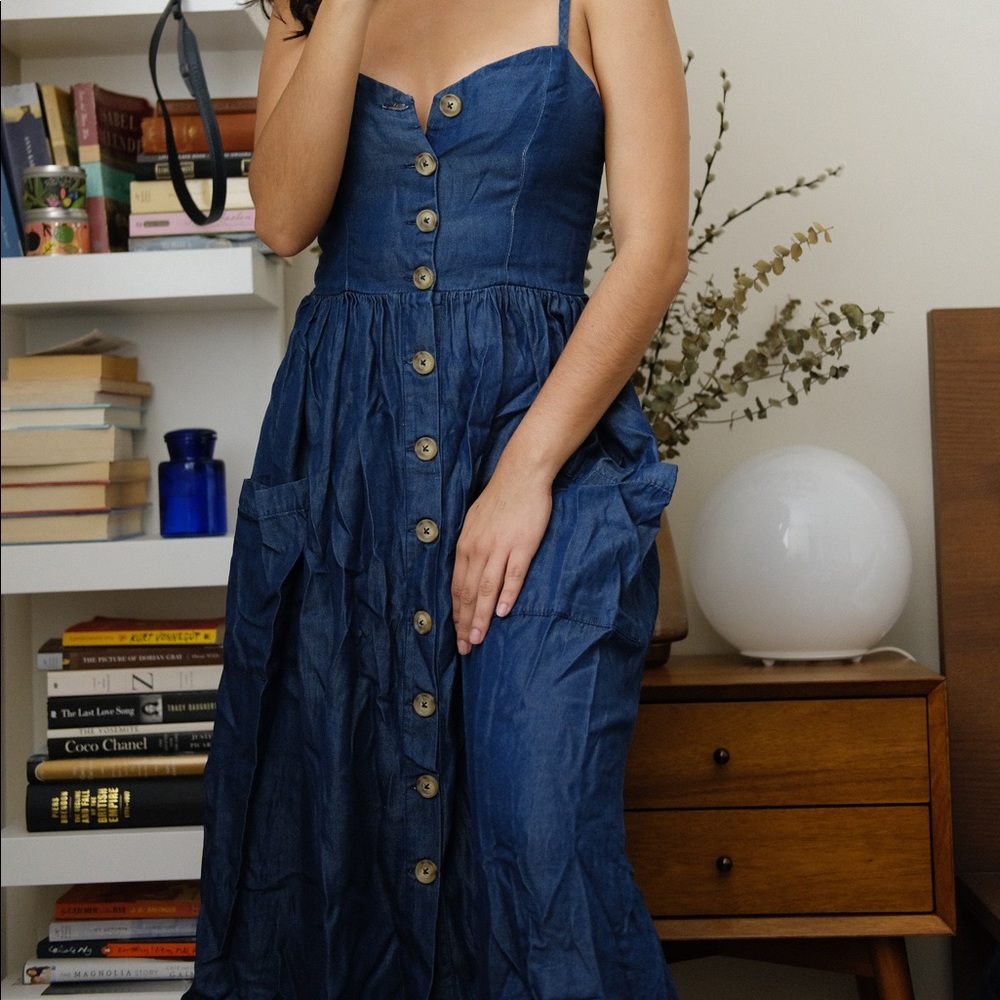 Button down Midi Dress